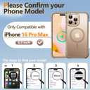 Mist-Armor Designed for iPhone 16 Pro Max Case, [Fit for Mag Safe] [Non-Slip Edge] Military Grade Protective Bumper Silicone Matte Phone Case Cover for iPhone 16 Promax 6.9" Men Women, Gold