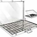 Silver 34"x22" Aluminum Lockable Trading Card Display Case