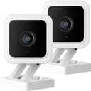 Wyze Cam v3 with Color Night Vision, Wired 1080p HD Indoor/Outdoor Security Camera, 2-Way Audio, Works with Alexa, Google Assistant, and IFTTT, 2-Pack (White)