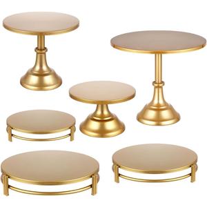 6 Pcs Gold Cake Stand Set with Pedestal, Dessert Table Display Set 8/10/12 in Gold Cupcake Stand Metal Dessert Stand for Wedding, Birthday, Party Decorations