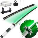 RENGENG Light Up Sword, 40 Inches Rechargeable Plastic Anime Replica with Belt & Stand, Original Texture Anime Sword (Sanemi)