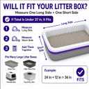 90 Count Jumbo Cat Litter Box Liners, 37 x 18 in, 3-Mil Thick Bags