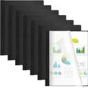 10 Pcs Thermal Binding Covers, 8.5 x 11 Inch Letter Size, 1 Inch Spine Holds 240 Sheets, Clear Front Paper Back Report Cover Suitable for Schools Offices Presentation(Black)