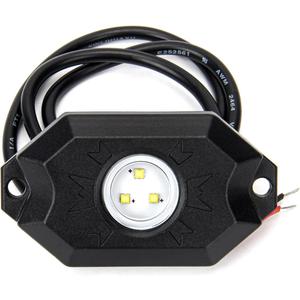 OPP ULITE 1PC Led Rock Light Pure White, High Power Waterproof Shockproof Underbody Interior Wheel Lights, for Trucks RZR Off Road Boat ATV UTV SUV