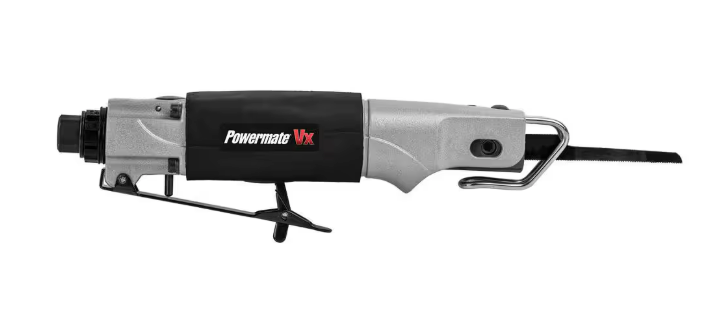 Pneumatic Tool 930 Air Body Saber Saw with 5pc 24 Teeth per Inch Saw Blades, Black, Silver