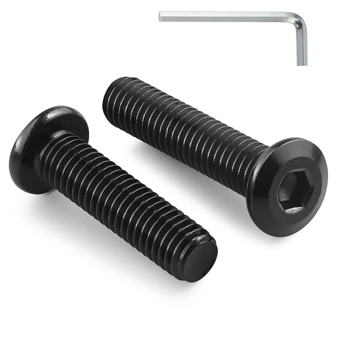 M6-1.0 x 35mm Flat Head Hex Socket Cap Screws Bolts 10Pcs, M6 Bolt 304 Stainless Steel Black Zinc Plated, Full Thread, with Hex Spanner