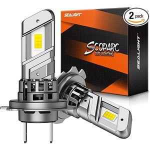 Auxbeam H7 Fog Light, 12000 LM 6500K, H7 Powersport Light for Off-Road Use or Fog Light-2 Pack, Whi