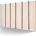 VEVOR Room Divider, 6 Panel Room Divider, Folding Privacy Screen and Portable Partition Divider for Room Separation, Freestanding Room Partitions for Office, Bedroom, Study, Beige