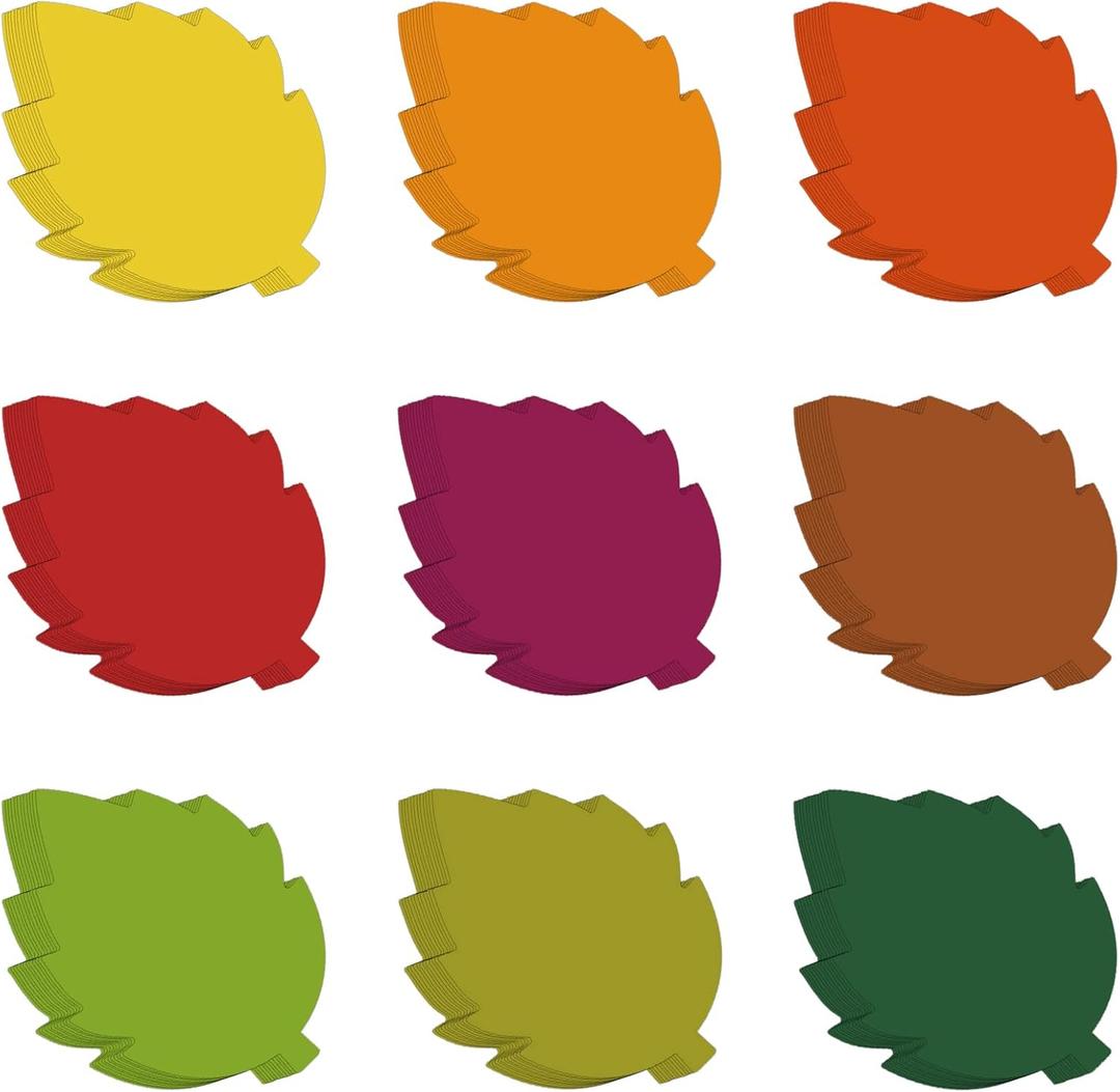 Geyee 108 Pcs Fall Leaf Cutouts for Bulletin Board Thanksgiving Classroom Paper Leaves Cutouts Die Cuts Decoration for DIY Projects Autumn Craft School Party Decor(Leaf)