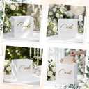 Ripeng Acrylic White Wedding Card Box with Lock Transfers Sticker Mirror Gold Acrylic Cards DIY Card Boxes for Wedding Decoration, Money Box for Bridal Baby Shower Party Reception Anniversary