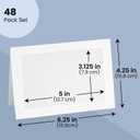 Best Paper Greetings Photo Frame Cards - 4 x 6 In, White, 48 Pack, Modern - Paper Picture Frames - Photo Holders for Pictures