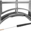 Upgraded AMI PARTS DC61-02595A Dryer Lint Filter Case Screen with Dryer Lint Brush - Stainless Steel Screen and ABS Frame - Fit for sam-sung Dryer, Replaces 2069505, PS4206799, AP4578777, EAP4206799