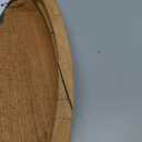 24 Inches Extra Large Round Teak Wood Ottoman Tray with Handles, Serve Tea, Coffee Classic 2 Feet Wooden Decorative Serving Tray