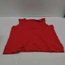 Tank Top for Women Summer Sleeveless Shirts Crewneck Casual Basic Side Split Tops (Large, Pure Red)