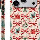 DAIZAG Case Compatible with iPhone 17 Pro,Fit Shockproof Cover for Women Girls,Christmas Tree Ribbon Bow