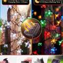 ITICdecor Solar Flower String Lights Outdoor Waterproof 50 LED Solar Powered Fairy Lights for Garden, Fence, Patio, Yard, Christmas Tree & Party Decor (Multi-Color)