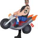 Morph Inflatable Biker Costume, Inflatable Motorcycle Costume, Blow Up Motorbike Rideable Inflatable Costume Adult