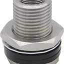 Stainless Steel Bulkhead Fitting 1/4" NPT Female Bulked Coupler Thru-bulk Tank Fitting Connector 1-1/2" Length (pack of 2)
