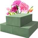 Ortarco 3 Pack Floral Foam Blocks (5.5" x 3.1" x 1.7") Wet and Dry Flower Foam for Flower Arrangements Supplies, Flower Foam Blocks for Fresh or Artificial Flowers in Art, Crafts and DIY Decorations (Green)