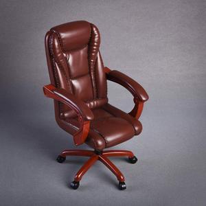 1/6 Scale Office Boss Swivel Chair for 12" Action Figure, Dollhouse Accessories Miniature Furniture (Dark Brown)