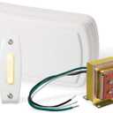 Broan-NuTone Builder Chimes Kit with Lighted Pushbutton, 1, White - BK115LWH