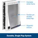 PetSafe Never Rust Dog & Cat Plastic Door, X-Large, for Pets Up to 220 lb, Paintable, Easy DIY Installation, Closing Panel Included, Install in Interior & Exterior Doors or Walls, Durable