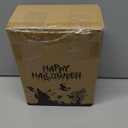 5 FT Halloween Inflatables Outdoor Spooky Pumpkin and Witch' s Black Cat Combo Inflatable Decor, Halloween Blow Up Yard Decorations Clearance with Build-in LED Lights, Halloween Outdoor Decorations