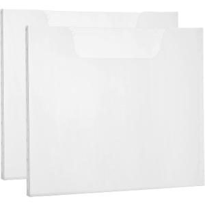 PATIKIL Brochure Holder, 2Pcs A3 12 x 17 Inch PP Landscape Wall Mount Pamphlet Flyer Holder for Office Supermarket