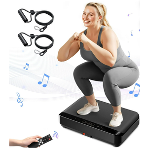 Vibration Plate Exercise Machine | with Bluetooth for Lymphatic Drainage | 400lbs Capacity with 9 Preset Modes & 99 Speed | Home Gym Equipment for Whole Body Vibrating Workout | Weight Loss & Toning