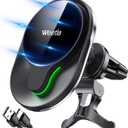 weetla Fits iPhone MagSafe Car Mount Charger,Magnetic Wireless Car Charger for Air Vent Mount Compatible with iPhone 14/13/12 Series and Magnetic Cases,Black