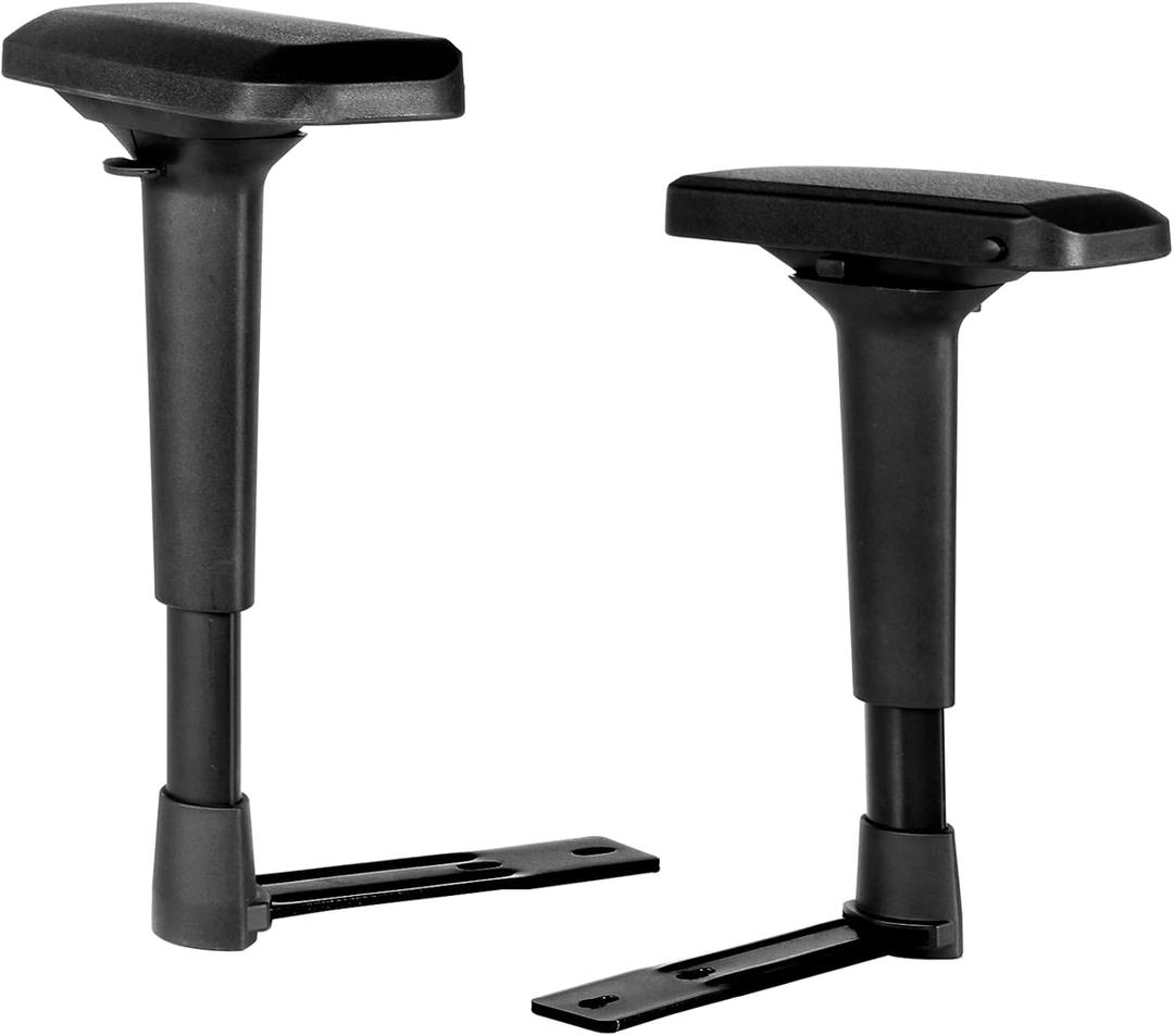 Height Adjustable Chair Arms Armrest Pair Replacement Parts Fits Most Office Gaming Boss Chairs, 4D Black