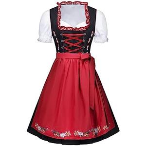 IIBOOYYE Women's German Dirndl Dress Traditional Costumes for Oktoberfest Carnival Halloween XL