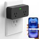 Power Failure Alarm WiFi, Newest Smart Power Outage Alarm with App Remote Cancel Device Alert & Custom Alert Time, 2 Sockets Home Power Loss Alarm for Freezer, GFCI Trips, Sump Pump, Pet Feeder
