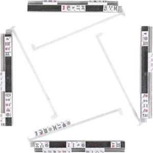 Mahjong Racks with Pushers, Anti-Slip Design Clear All-in-One Mahjong Racks and Pushers - Modern American Mahjong Tile Racks Set of 4 (Bling Clear)