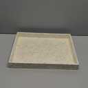 CHI AN HOME Capiz Decorative Tray 15.8 x 11.8 x 1.8" Rectangular Tray, Natural Handmade Serving Tray with Handles for Coffee Tables, Ottoman, Vanity, Kitchen, Coastal Boho Home Decor, White