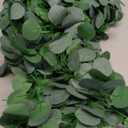 CQURE 18Pack 126Ft Eucalyptus Garland,Artificial Eucalyptus Leaves Table Greenery Garland Wreath Vines for Wedding Party Table Fireplace Bedroom Wall Room Decor