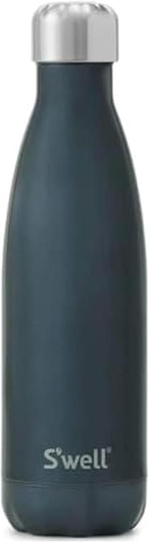 S'well Stainless Steel Water Bottle, 17oz, Blue Suede, Triple-Layered Vacuum Insulated Containers Keeps Drinks Cold for 36 Hours and Hot for 18, BPA Free, Perfect for On the Go
