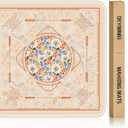 Deyimmei Neoprene Mahjong Mat for Table 31.5"x31.5" - Non-Slip, Noise Reduction Cover with Storage Pockets, American Rules & Crease-Free Rolled Shipping (Pastel Bouquet), 31.5" x 31.5" x 0.08"
