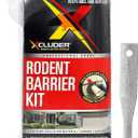 Xcluder Rodent Control Fill Fabric, Large DIY Kit with Inspection and Fit Tool, Stainless Steel Wool, Stops Rats and Mice