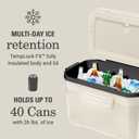Coleman Classic Series Insulated Portable Cooler, Leak-Resistant Outdoor Hard Cooler Keeps Ice up to 5 Days, 52 Quart, Desert Sand, 52qt
