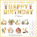 Farm Birthday Decorations Animal Banner - 10 Pcs Barnyard Themed Banner Hanging Swirls Photo Prop Decor For Barn Party Home Favors Supplies