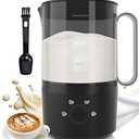 4-in-1 Electric Milk Frother and Steamer, 10oz/300ml Warm and Cold Foam Maker for Coffee, Latte & Cappuccino, White