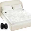 Caperia Heated Mattress Pad Queen, Electric Mattress Pad Bed Warmer with 9 Heat Settings, Memory Function, 1-12 Hours Auto Off, Deep Pocket, Machine Washable, 60"x 80" (White)