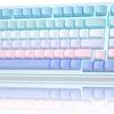 AULA F99 Wireless Mechanical Keyboard,Triple-Mode(BT5.0/2.4GHz/USB-C),Gasket Mounted Creamy Keyboard with Linear Switches, Side Printed PBT Keycaps,RGB Backlit PC Gaming Keyboards for Win/Mac