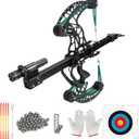Compound Slingshot That Shoots Steel Balls, Both Handed Ball Bearing Compound Bow Set for Adults, Professional Slingshot with Continuous Shooting for Outdoor, Green 