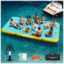 VEBESYET Inflatable Floating Dock Platform with Soft Ladder