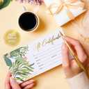 Sweetzer & Orange Blank Gift Certificates for Business with Gold Foil- 25 Gift Certificate Cards with Envelopes for Spa, Salon, Restaurants, Custom Client Vouchers for Birthday, Work Card  3.75x7.5