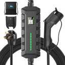 Morec Level 2 EV Charger, 220V-240V 30A 7.2KW Home Charging Station, ETL Certified, Plug-in NEMA 10-30, Portable EV Charger with 25FT Cable for SAE J1772 Cars