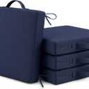 Outdoor Chair Cushions Set of 4, Navy 19"x19"x3"