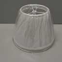 Small Pleated Lamp Shades Set of 2, White Empire Lamp Shades, 5.5" Top x 10" Bottom x 6.6" High, Small Lamp Shades for Table Lamps, Bedside Lamps, Wall Sconces, Spider, Bulb Clip Adapters Included